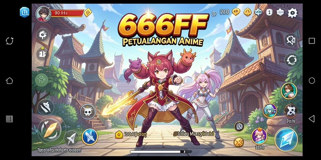 Tangkapan layar gameplay yang menampilkan pertarungan epik dalam Anime.