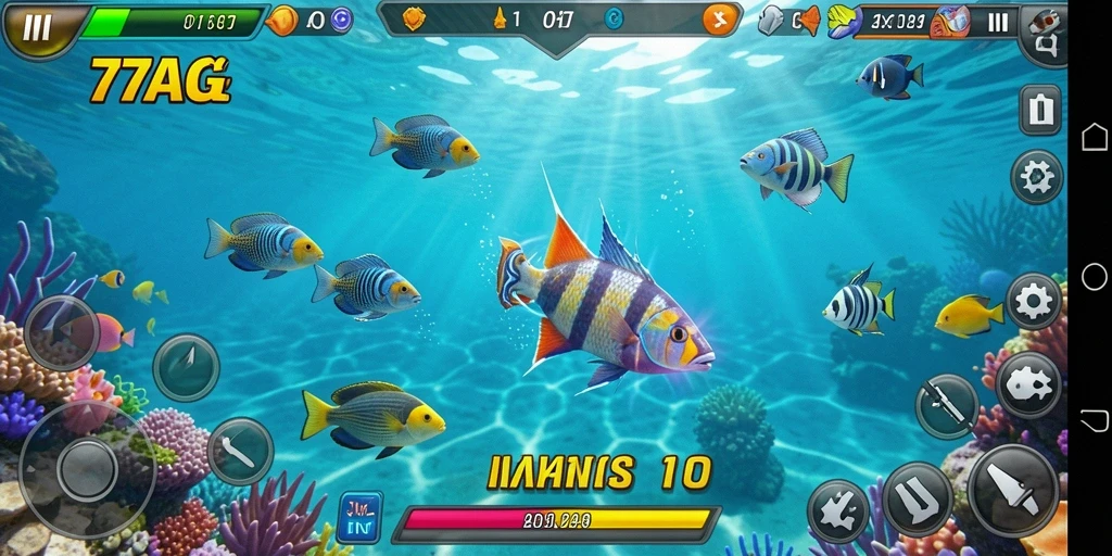Gameplay seru menembak ikan dengan berbagai jenis senjata.
