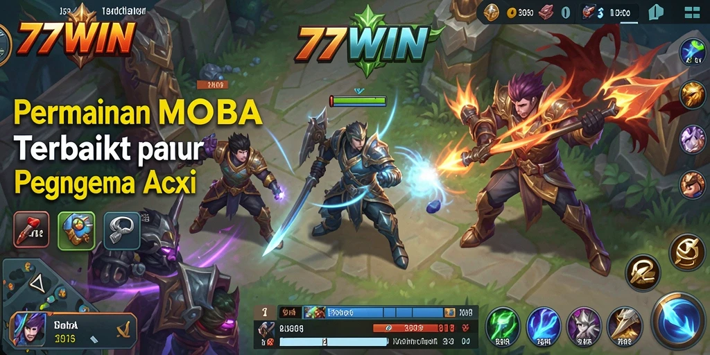 Tampilan gameplay 77WIN yang seru dalam pertempuran tim.