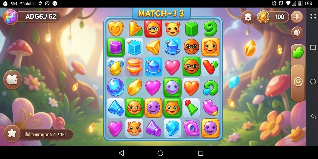 Gameplay seru ADG62 dalam aksi mencocokkan buah.