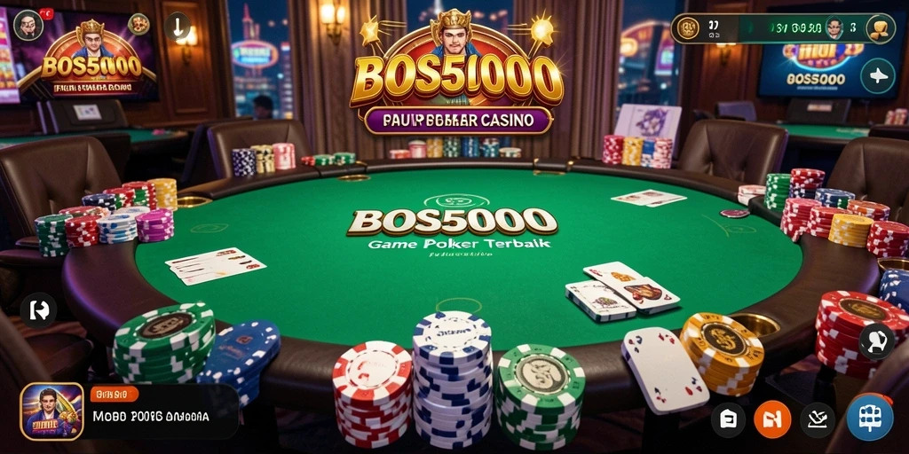 Tampilan gameplay menarik dari permainan Poker di BOS5000.