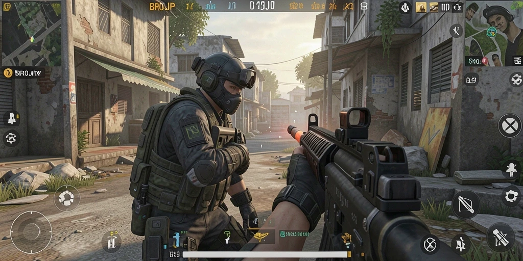 Tampilan menegangkan dari gameplay intense di BROJP.
