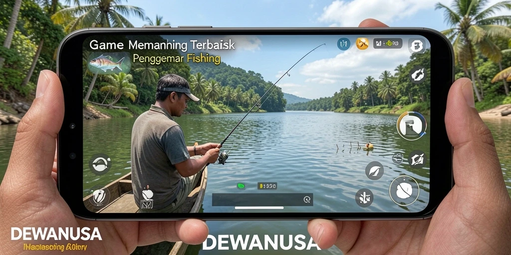 Gameplay DEWANUSA menampilkan pengalaman memancing yang mendebarkan dan realistis.