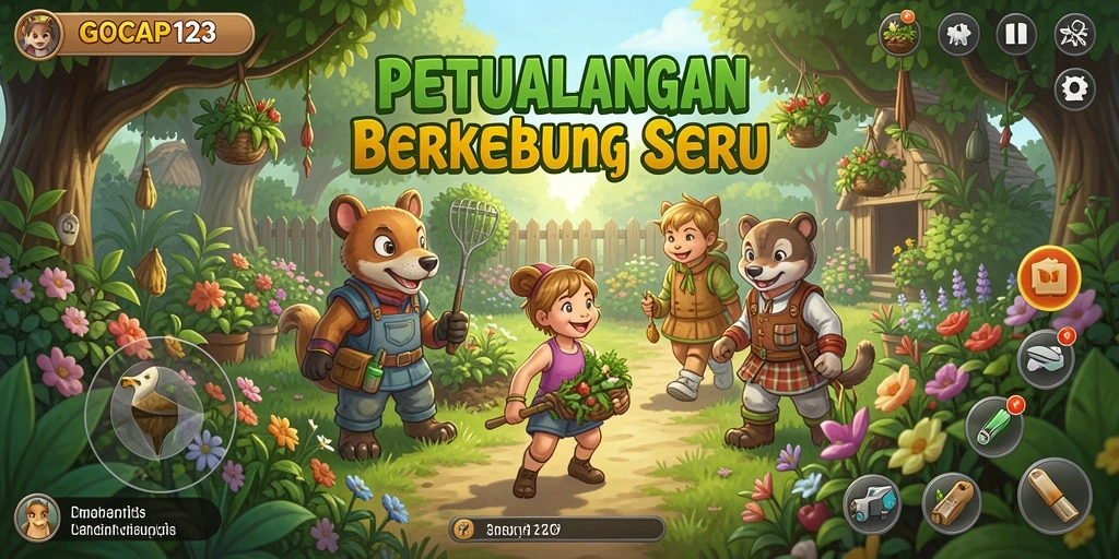 Screenshot GOCAP123 menunjukkan landscape kebun yang indah dan subur.