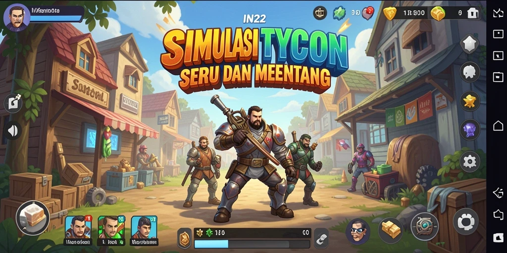 Tampilan menarik dari gameplay Tycoon di IN22.