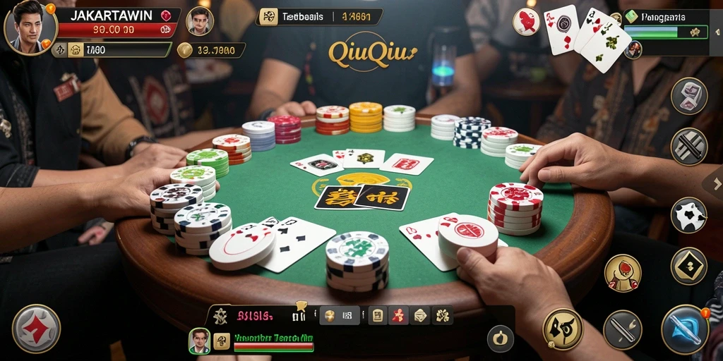Screenshot gameplay JAKARTAWIN yang menampilkan aksi seru QiuQiu.