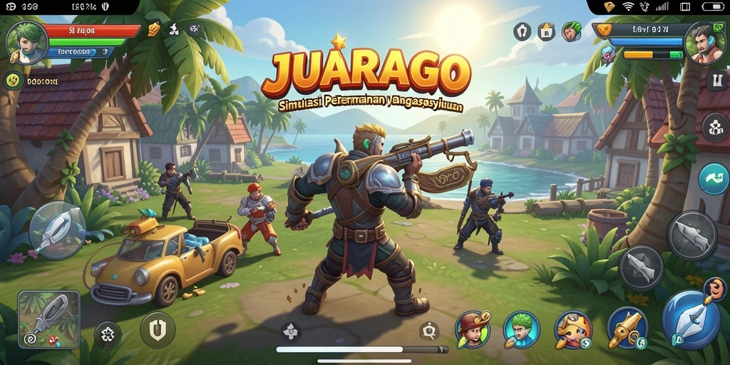 Tampilan gameplay JUARAGO yang menegangkan dan seru.