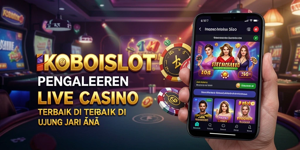 Tampilan gameplay mendebarkan KOBOISLOT dengan dealer langsung dan interaksi nyata.