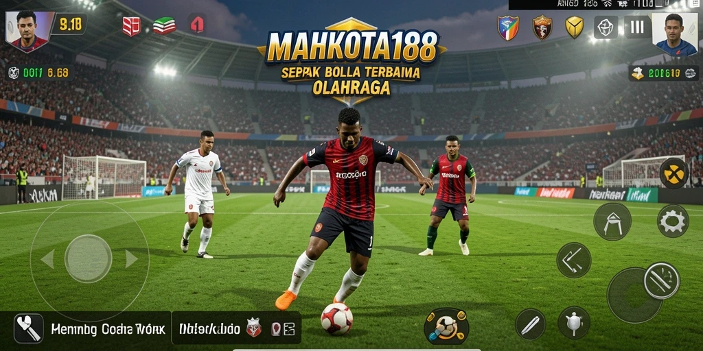 Tampilan gameplay MAHKOTA188 yang realistis dan seru saat bertanding.