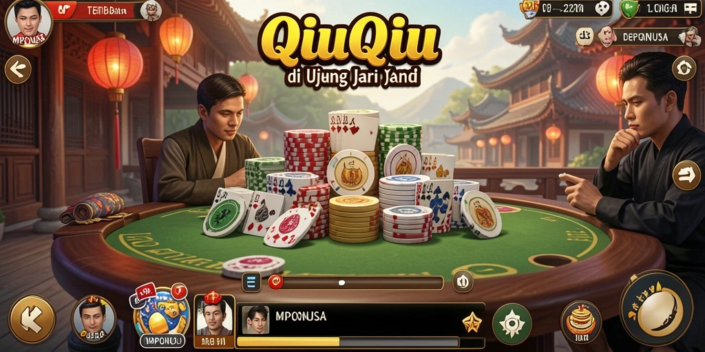 Gameplay seru MPONUSA dalam permainan QiuQiu yang menegangkan.