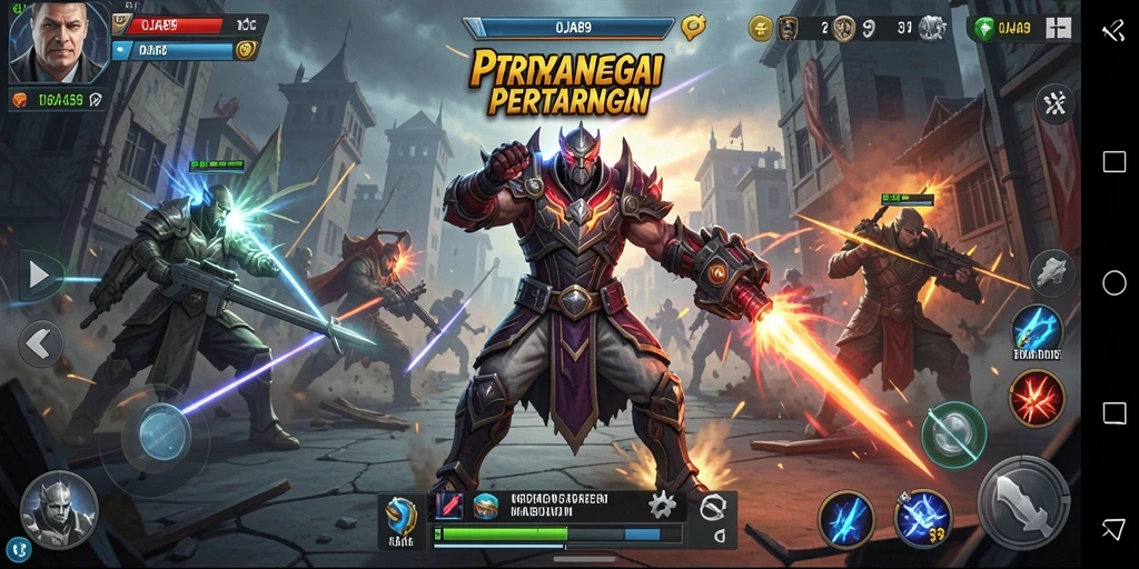Tampilan gameplay OJA89 dengan strategi pertempuran yang seru.