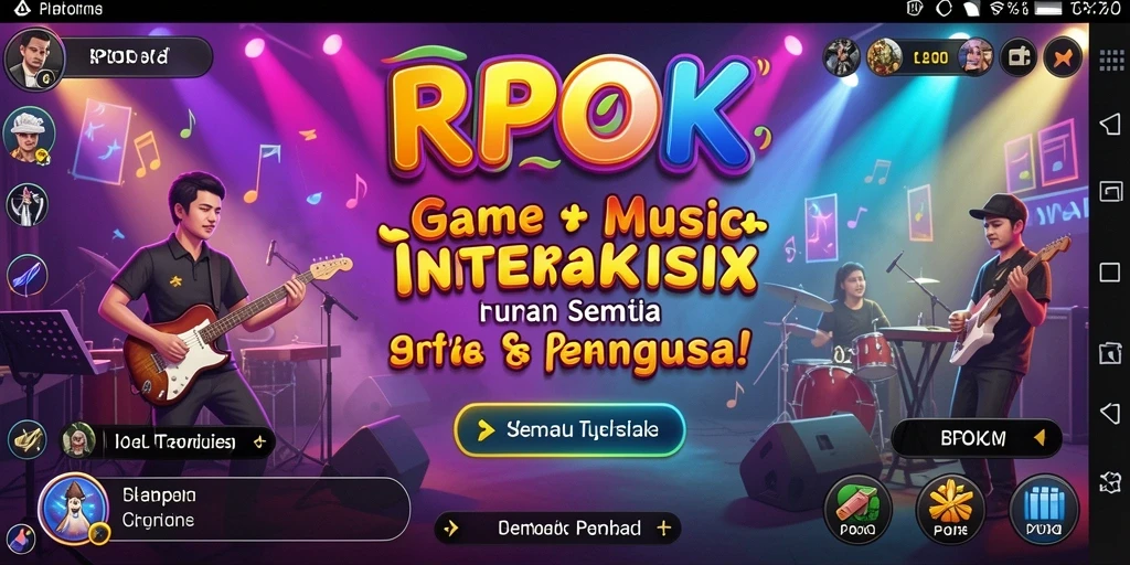 Gameplay RPOK yang seru dan interaktif dengan berbagai pilihan lagu.