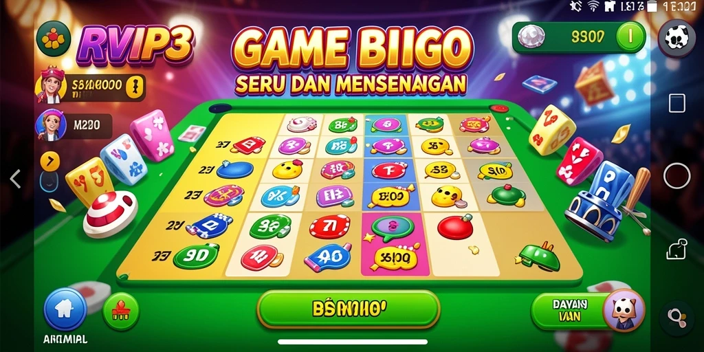 Screenshot gameplay RVIP3 menampilkan keseruan saat bermain Bingo.