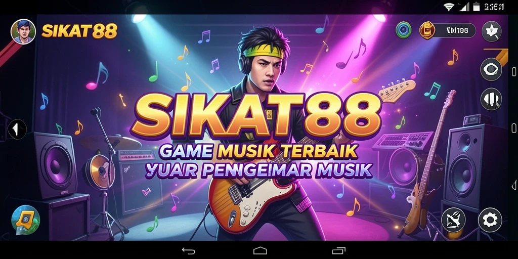 Tangkapan layar utama SIKAT88 menampilkan gameplay musik yang seru.